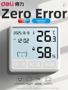 deli | High Precision Electronic Temperature Humidity Meter Indoor Wall Hanging Deli 2101 Home Use Accurate Thermometer Hygrometer