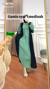 PROMO!!! Gamis Syari Medina Maxi Wanita Dewasa Model Terbaru Bahan Crinkel Airflow