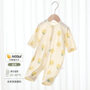 Newborn Baby Romper Summer Modal Clothes Thin Sleeveless Crawler Suit Boys Girls Eighteen Months Old Six Months Old Three Months Old