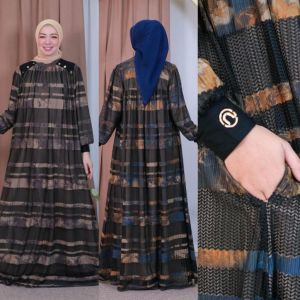 DRESS GAMIS MODE THIFARA TERBARU BY NINOS 100%ASLI REAL ADA MODE LAIN ADELIA SOFIANA