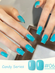 1pcs WS Summer Nails Halloween Nails Blue Green Orange Glass Gel Nail Polish 2025 Summer Dopamine Ice Transparent Nail Art