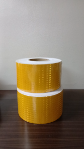 Yellow Reflector Sticker Honeycomb Tape 4 inches Waterproof