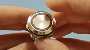 Switch Metal 19mm Push On 5 Pin Saklar Lampu Stainless 19 mm LED Tombol 12v Momentary