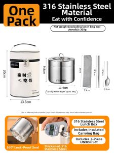 BOMANSI | Insulated 316 Stainless Steel Lunch Box