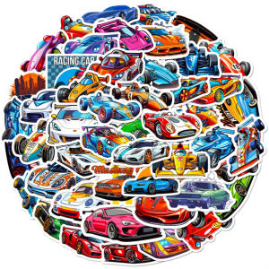 50PCS Cool Cartoon JDM Racing Stickers For Luggage Phone Case Laptop Notebook Decals Kids Gift