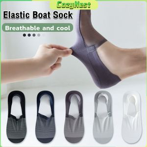 C.N. 1pair Ultra-thin Men Boat Socks Elastic Sock Comfortable Non-slip Invisible