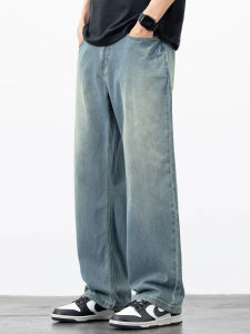Slim Light Summer Mens Jeans Straight Loose Fit Vintage Wash