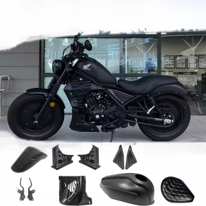 Honda Rebel 500 บาร์เรลครอบฝาครอบเครื่องยนต์ อุปกรณ์ตกแต่ง เครื่องยนต์ รถจักรยานยนต์ วัสดุอะซิเตท สำหรับ Honda Rebel 500