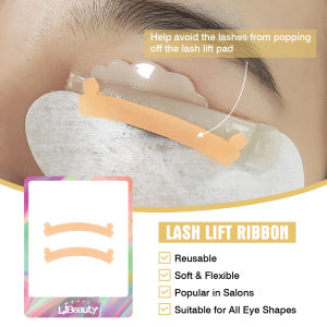 Libeauty 1 Pairs Silicone Lash Lift Ribbon Tape Reusable Eyelash Perm String Roller Lash Lift Pads Compensator Makeup Tools