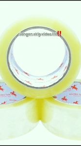 J.ONE/Lakban OPP Tape/Lakban Clear Bening Ksatria tape 48mm x 100yard dan isolatip 1 inch 45mm x 80yard/satuan/per pcs