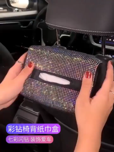 Tempat Tisu Gantung BLUDRU FULL BLING BLING Sarung Tisu Sunvisor Belakang Jok Mobil