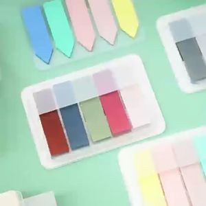100 Lembar Sticky Note Penanda Buku Lucu Catatan Tempel Tembus Pandang Catatan Tempel Kotak Kertas Index Stickers Penanda Buku Anotasi