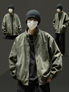 SZON | Vintage Loose Cotton Stand Collar Jacket