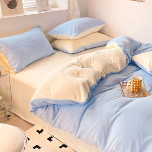 Thick Soft Color Mixed Bedding Set