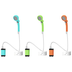 【HOSPORT】ห้องอาบน้ำฝักบัวอาบน้ำที่กันน้ำ IPX7 กันน้ำอาบน้ำกลางแจ้งพร้อมห้องอาบน้ำแบตเตอรี่แบบชาร์จไฟได้ 6000mAh สำหรับการเดินป่าการเดินทาง