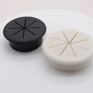 50/60mm 10pcs Office Desk Wire Hole Cover Desk Cord Grommet Tabletop Cable Outlet Threading Cap