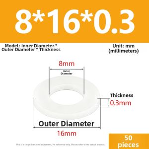 LANGSIMING | Ultra-Thin Flat Nylon Washer White Enlarged Thick Insulation