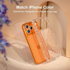 Glitter Case Diamond Camera Lens Protector Glass Screen Protection Cover For iPhone 17 Pro Max Air 16E 16 15 Plus 14 13 Mini 12