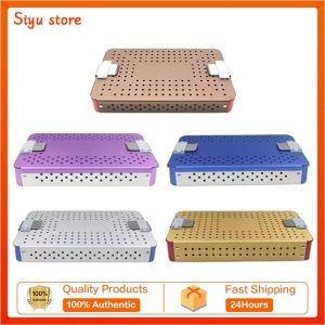 Disinfection Box Sterilization Tray Case Single Layer Sterilising Box Aluminium Alloy Health equipment
