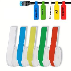 GESTURE Siêu thị Thẻ nhận dạng dây nhãn Cáp Nhãn dán Giấy nhiệt Miếng dán đánh dấu dây mạng máy in Nhãn dán dây điện Không thấm nước Giấy nhãn nhiệt Dành cho máy ghim D110 D101 D11