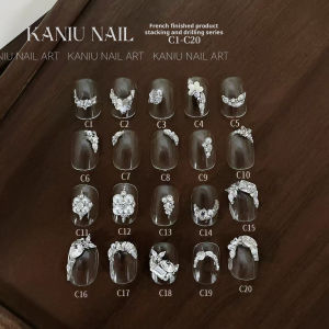 Kaniu 1Pcs French Stacked Diamond Pearl Zircon 3D Dimensional Rhinestone Decoration Elegant Nail Decoration DIY Accessories