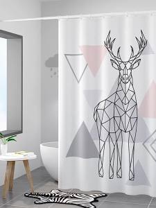 Rèm tắm in kỹ thuật số hoạt hình thương mại điện tử rèm phòng tắm rèm phân vùng rèm treo rèm tắm chống nấm mốc có thể tùy chỉnh