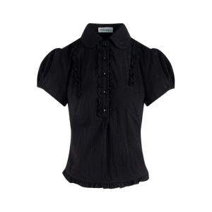NAPSNAPS | Áo Blouse Cổ Peter Pan Xếp Ly Và Chân Váy A-Line Bộ Hai Mảnh