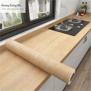 55cm Wood Grain Vinyl Wrap - Waterproof 3D Self-Adhesive Film for Furniture Cabinets Wardrobe Table DIY Home Deco