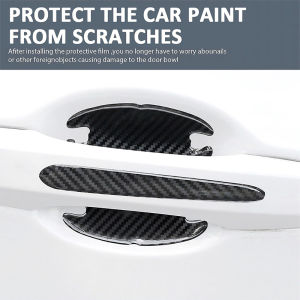 Suitable for Peugeot 308 206 208 3008 508 408 207 406 405 407 2008 5008 306 307 cars. Carbon fiber pattern car door handle bowl stickers rearview mirror anti-scratch protective decorative stickers.