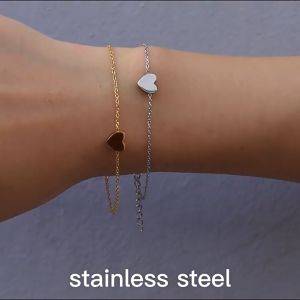Lắc Tay Titan mạ vàng 24k sang trọng không han rỉ bóng sáng bảo hành 02 năm Trái Tim  MLJK206