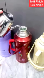 NÚT BÌNH THỦY MẶT INOX KHẮC SUS 304 COMBO 3 CÁI | THÂN SILICONE TRẮNG NHIỀU GỜ CHO PHÍCH NƯỚC NÓNG