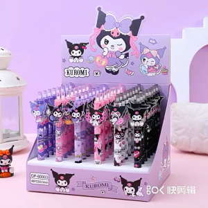 Pen Dakwat Kuromi Acrylic Patch Ballpoint Pen Cute Cartoon Press Gel Pen Smooth Fast Dry Student