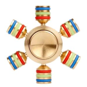 Meade | Metal Hand Spinner 6 Arm - Decompression Fidget Toy EDC Gadgets Anxiety Stress Relief for Adults Kids Antiestres Juguete
