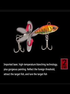 7g 10g 14g Rotating Metal VIB vibration Bait Spinner Spoon Fishing Lures Jigs Trout Winter Fishing Hard Baits Tackle Pesca