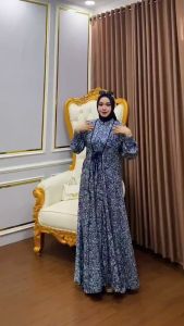 Gamis Rayon Motif Kecil Minimalis Mewah dari Khasanah Store46