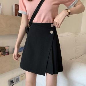 Black High Waist Half-length Skirt Womens plus Size Spring Summer New Style Slimming A-Line Mini Skirt Bodycon Short Pants