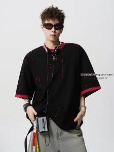 NANSSE | Áo Thun Dài Tự Do Cho Teen Boys Tay Ngắn
