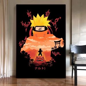 Bandai | Anime Naruto Uzumaki Hình Bóng Tranh Sơn Dầu Hiện Đại Trang Trí Tường Cho Phòng Khách Phòng Ngủ Không Cần Khung