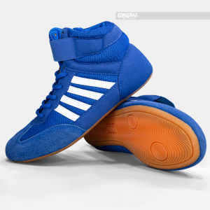 Professional Wrestling Shoes Boxing Shoes Men Women Training Shoes Tendon Bottom Artificial Leather Sports Shoes Breathable Soft