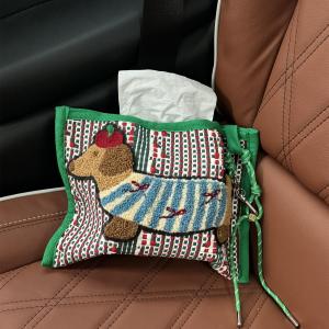 Autumn Winter New Style Car Durable Cloth Tissue Box Sausage Shape Doggie Design Home Decorative Accessories Ideal New Car Gift