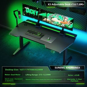 HumaneX | Adjustable Height Multifunctional Gaming Computer Desk 1.8m