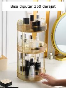 SPEEDS Rak Putar 360 Derajat Organizer Rak Kosmetik Susun Ringkas Dapur Serbaguna Storage 202-G03
