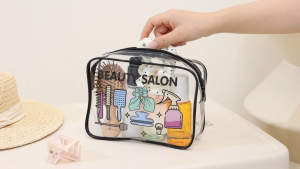 【Fast Delivery | Local Stock】Medicine Cosmetic Bag Women Large Capacity Travel Organizer Easy Wipe Clean Toiletry Pouch Daily Use Trip Toiletry Travel Bag