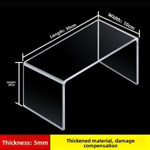 Acrylic U-Shaped Display Stand Multi-Layer Storage Organizer Desktop Shelf Divider Bookshelf Partition Home Organization Rack