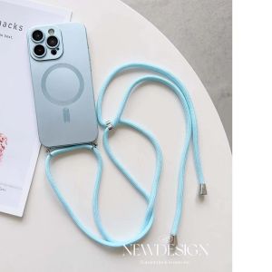 Crossbody Strap Lanyard Magnetic Case For iPhone 16 15 14 13 11 12 Pro Max Plus XS XR Magsafe Silicone Soft Back Cover