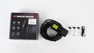 Inskam กล้องเอ็นโดสโคปอุตสาหกรรม WiFi กล้องตรวจสอบไร้สายเลนส์คู่กันน้ำ8มม.ปรับได้8LEDสำหรับ SmartPhone