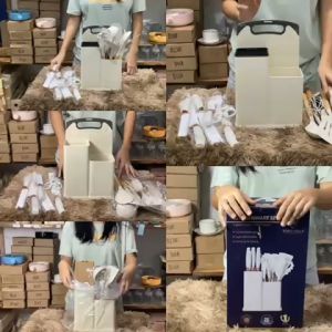CKS 19PCS Kitchen Wares Utensils Cooking Knife Sets Silicone Kitchen Utensil Set Stainless Steel Kitchen Knife Set