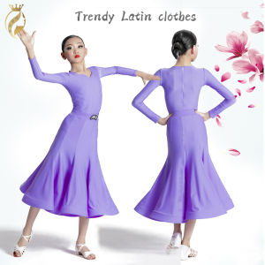 Modern Dance Costume Princess Collar Latin Dance Professional Competition Womens Childrens Spring Summer Standard Skirt