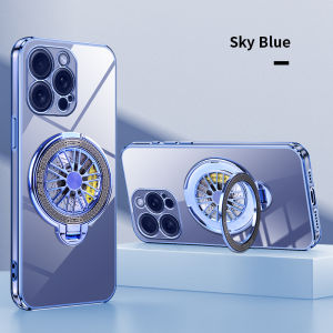 Tecno Spark Go 2024 2023 5G 4G เคสแฟชั่นใส่แหวนชุบปลอกอ่อนสำหรับ SparkGO GO2024 GO2023ฝาครอบหลังป้องกันการกระแทก