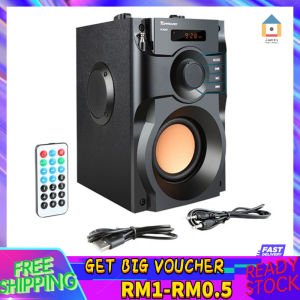 【Malaysia Spot Sale】Portable Bluetooth Speaker Bass LCD Radio Hifi FM Speaker Remote Control Wireless Stereo Subwoofer Speaker Sound Box蓝牙音箱